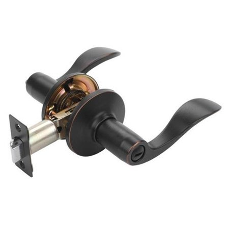DYNASTY HARDWARE Dynasty Hardware HER-30-12P Heritage Lever Privacy Set; Aged Oil Rubbed Bronze HER-30-12P